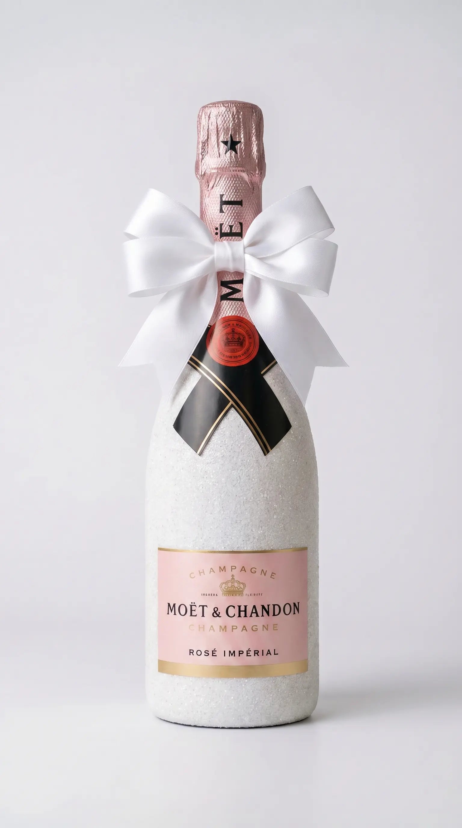 Moët & Chandon Rosé – Bílá dárková zdobená lahev