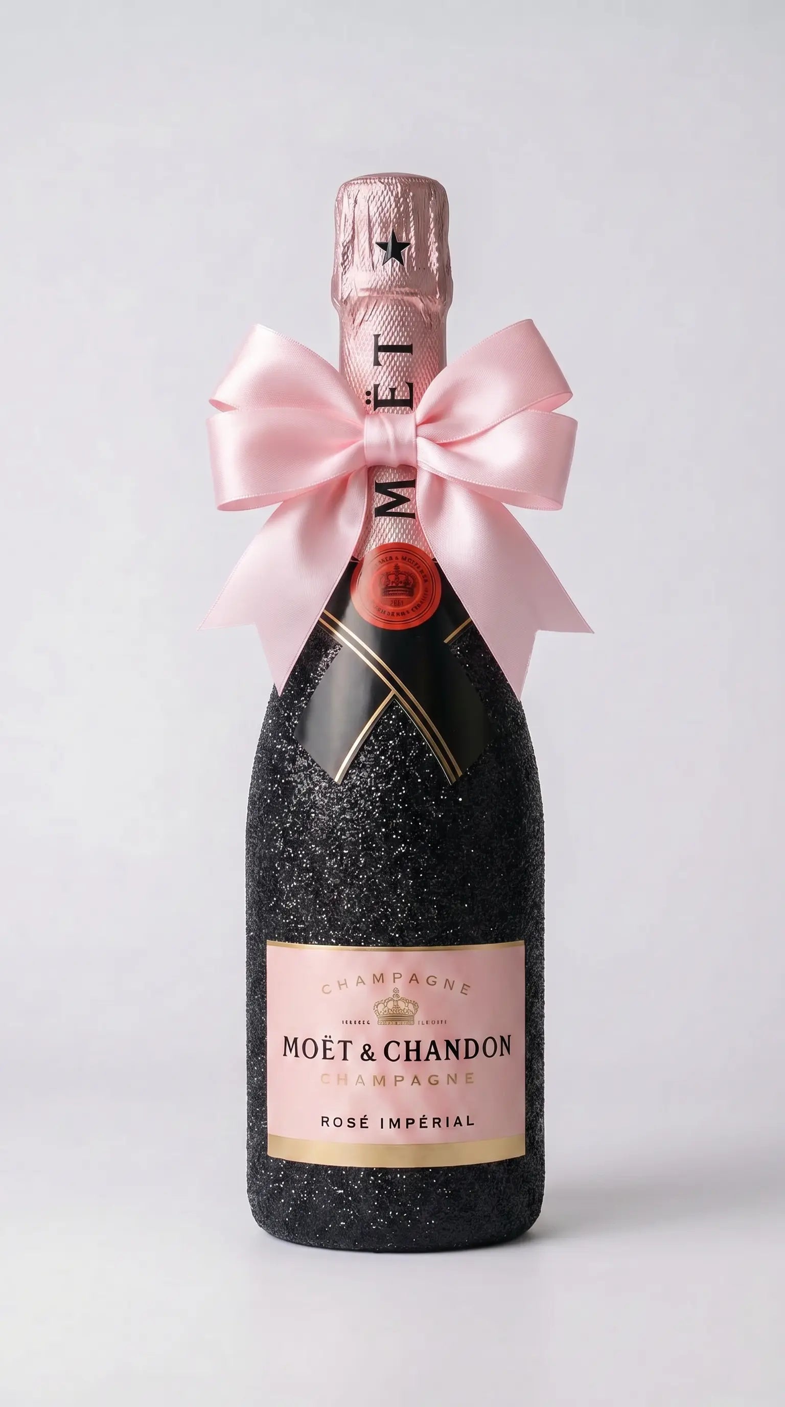 Moët & Chandon Rosé – Černá dárková zdobená lahev