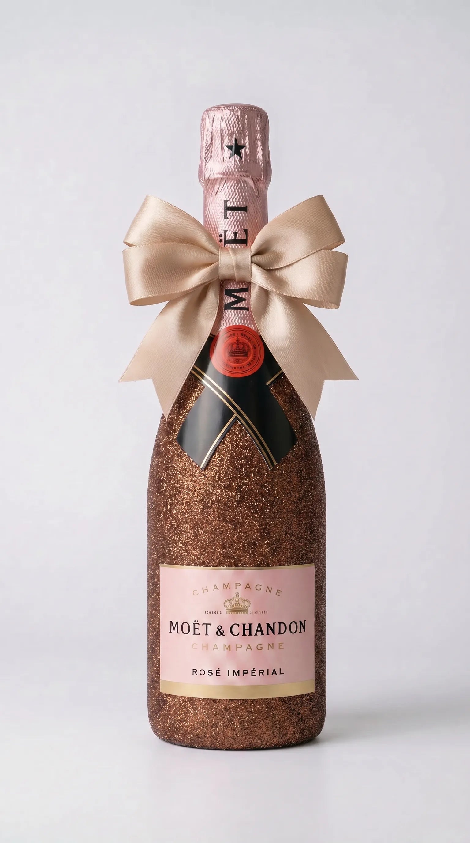Moët & Chandon Rosé – Hnedá dárková zdobená lahev