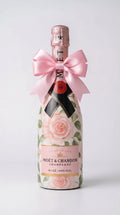 Moët & Chandon Rosé – Dárková zdobená lahev s růží