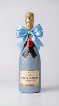 Moët & Chandon Brut – Svěle modrá dárková zdobená lahev