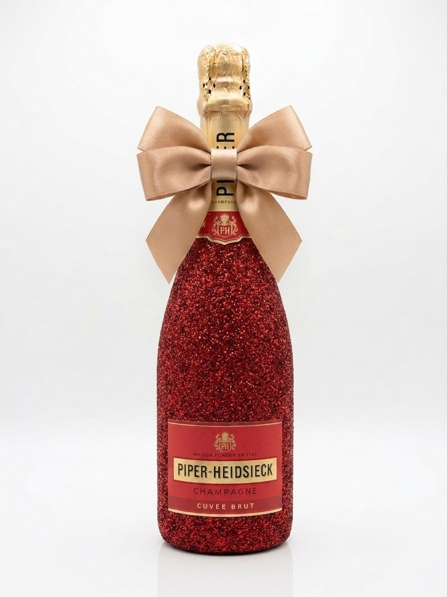 Piper heidsieck zdobeny cervenymi trpytky