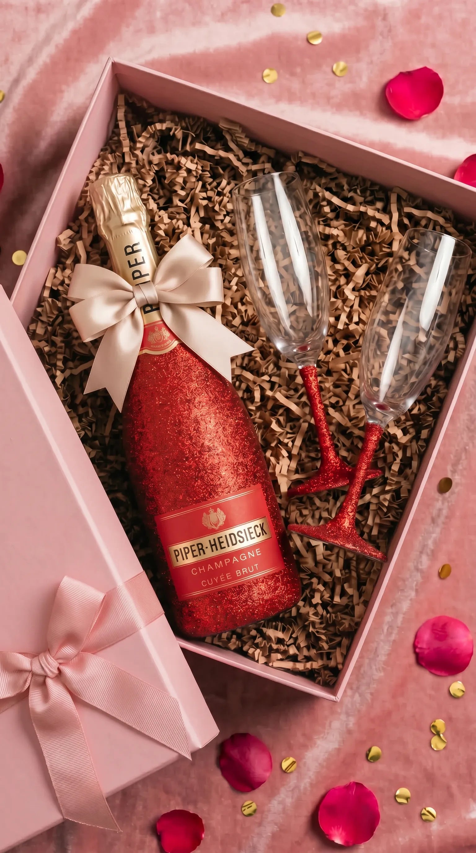 Dárková sada Piper-Heidsieck – Třpytivá lahev + skleničky dle výběru