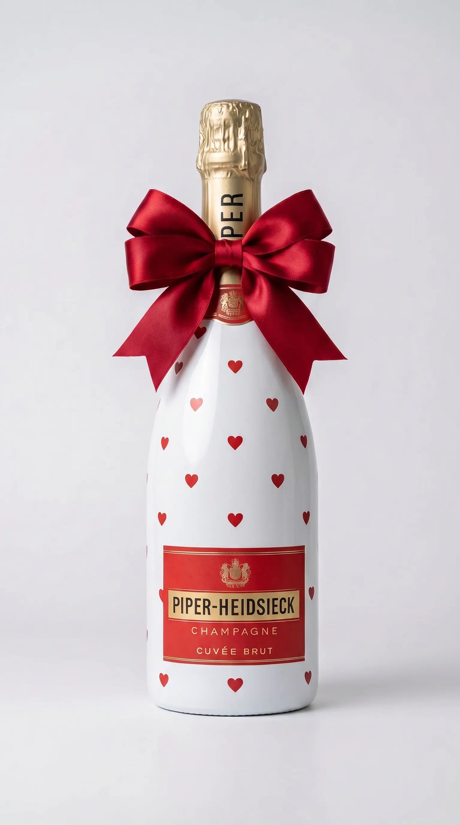 Piper-Heidsieck Cuvée Brut – Dárková zdobená lahev se srdíčky