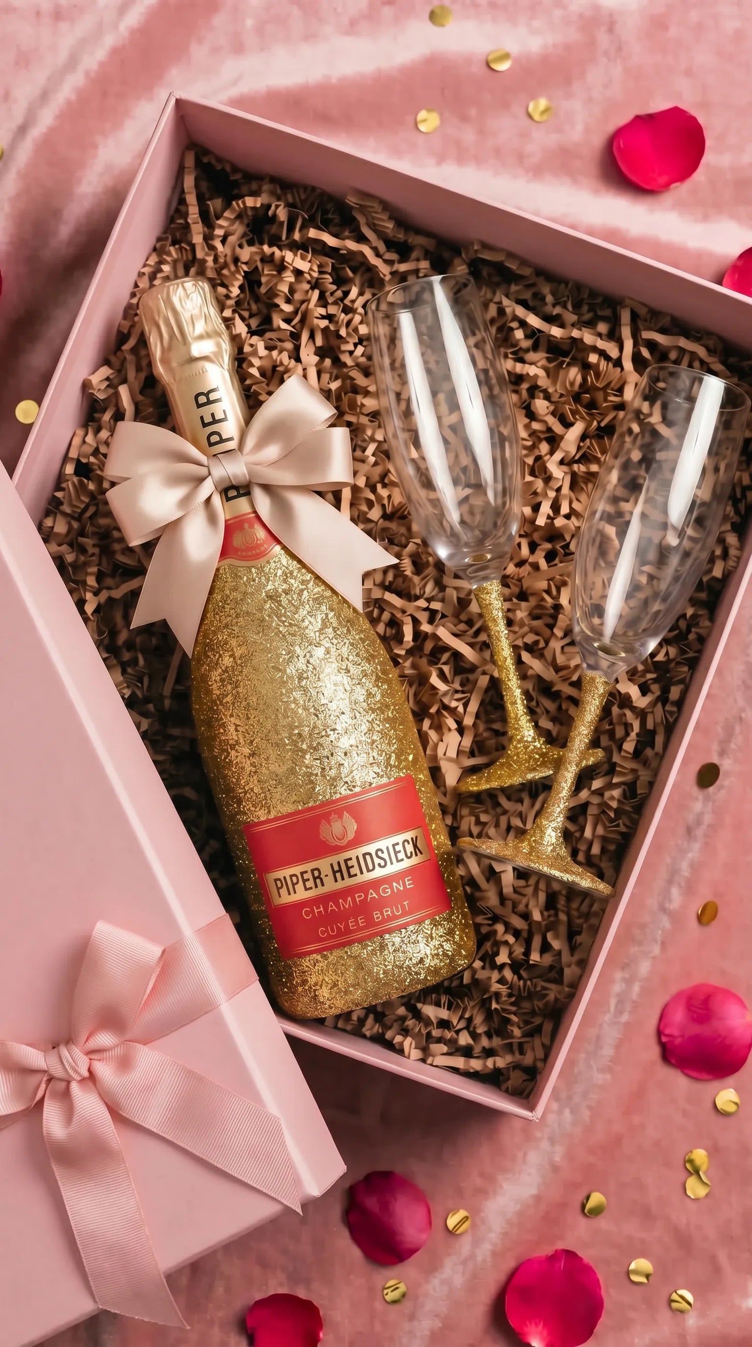 Dárková sada Piper-Heidsieck – Třpytivá lahev + skleničky dle výběru