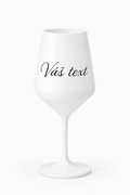 Plastová sklenička 470 ml s vlastním textem v bílé barvě