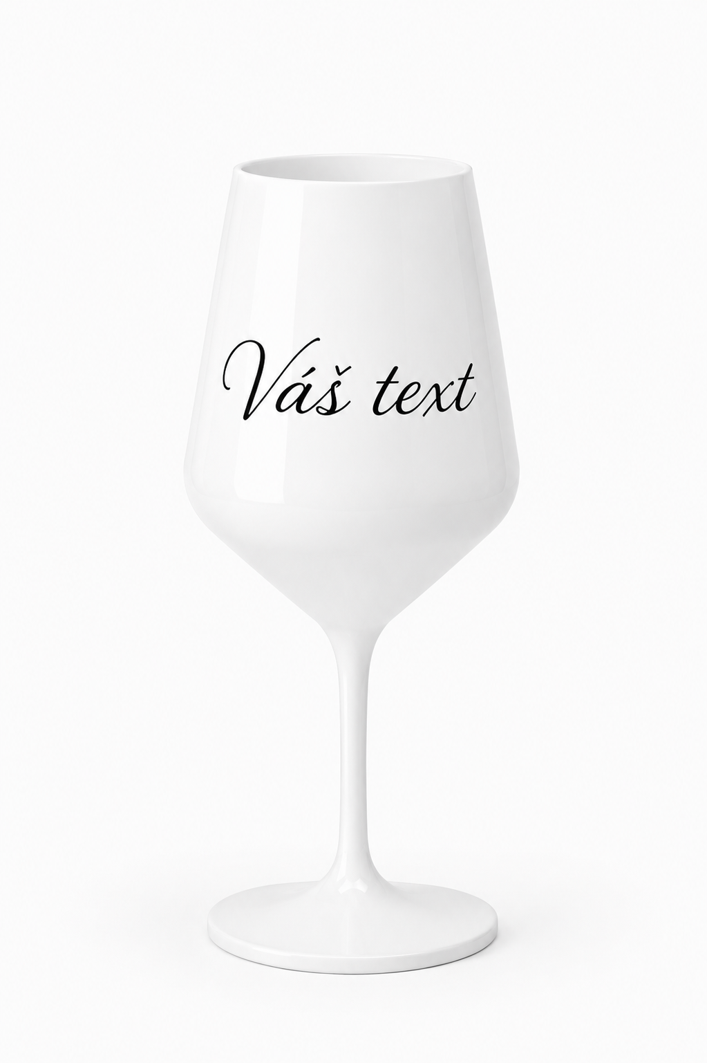 Plastová sklenička 470 ml s vlastním textem v bílé barvě