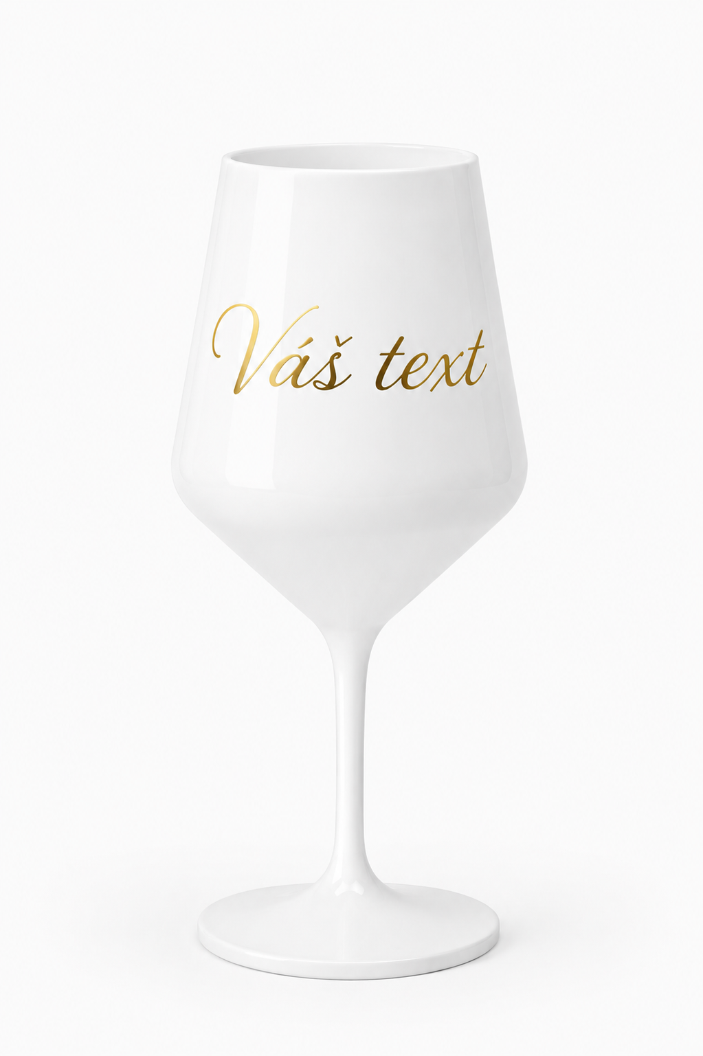Plastová sklenička 470 ml s vlastním textem v bílé barvě