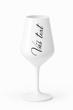 Plastová sklenička 470 ml s vlastním textem v bílé barvě