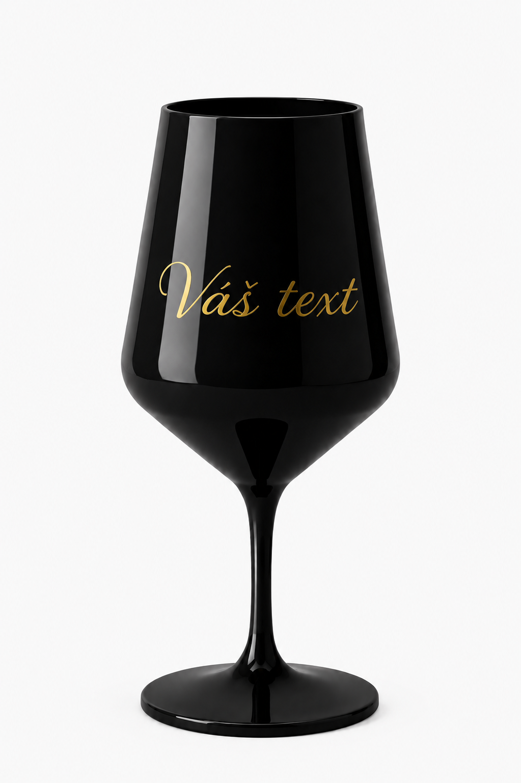 Plastová sklenička 470 ml s vlastním textem v černé barvě