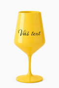 Plastová sklenička 470 ml s vlastním textem ve žluté barvě