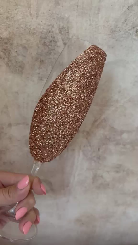 Třpytivá sklenička s vlastním textem (barva dle výběru)