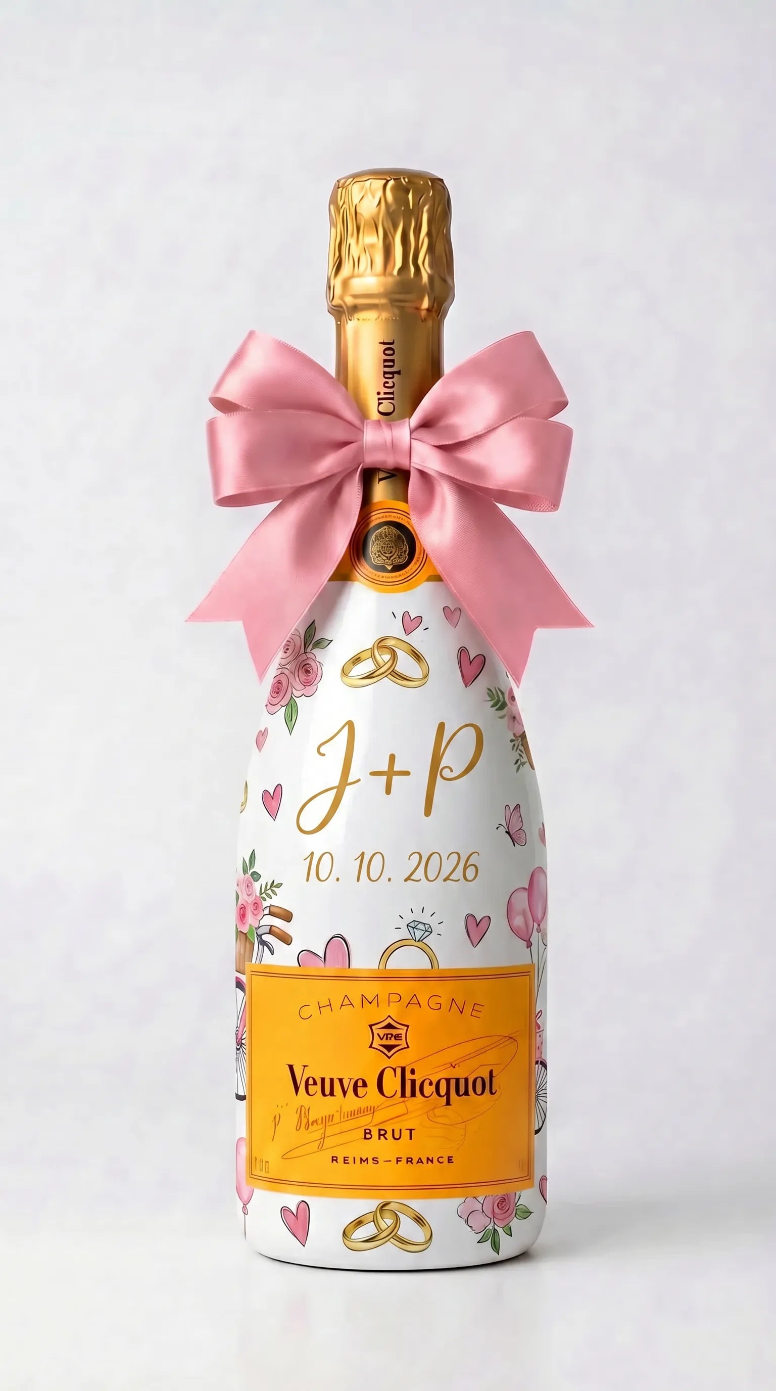 Svatební Veuve Clicquot brut růžový