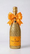 Veuve Clicquot Brut – Zlatá třpytivá zdobená lahev šampaňského | DressBottle
