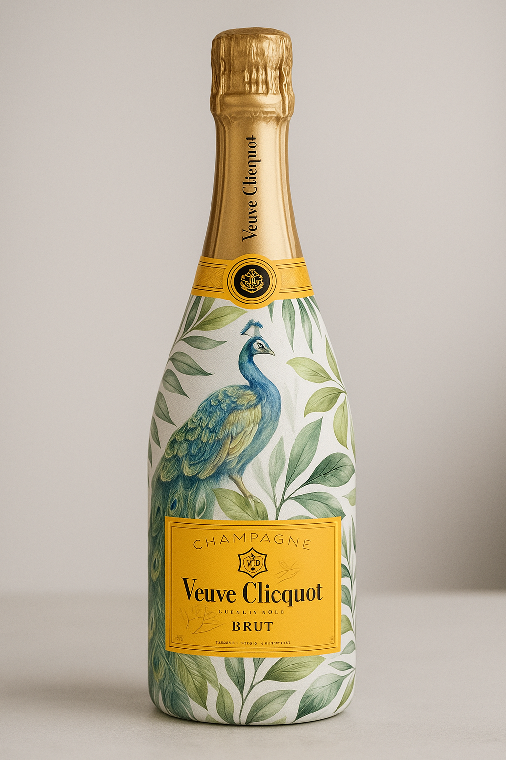 Veuve Clicquot Brut 0,75l – zdobená lahev Páv