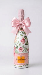 Veuve Clicquot Rosé – Dárková zdobená lahev s růží