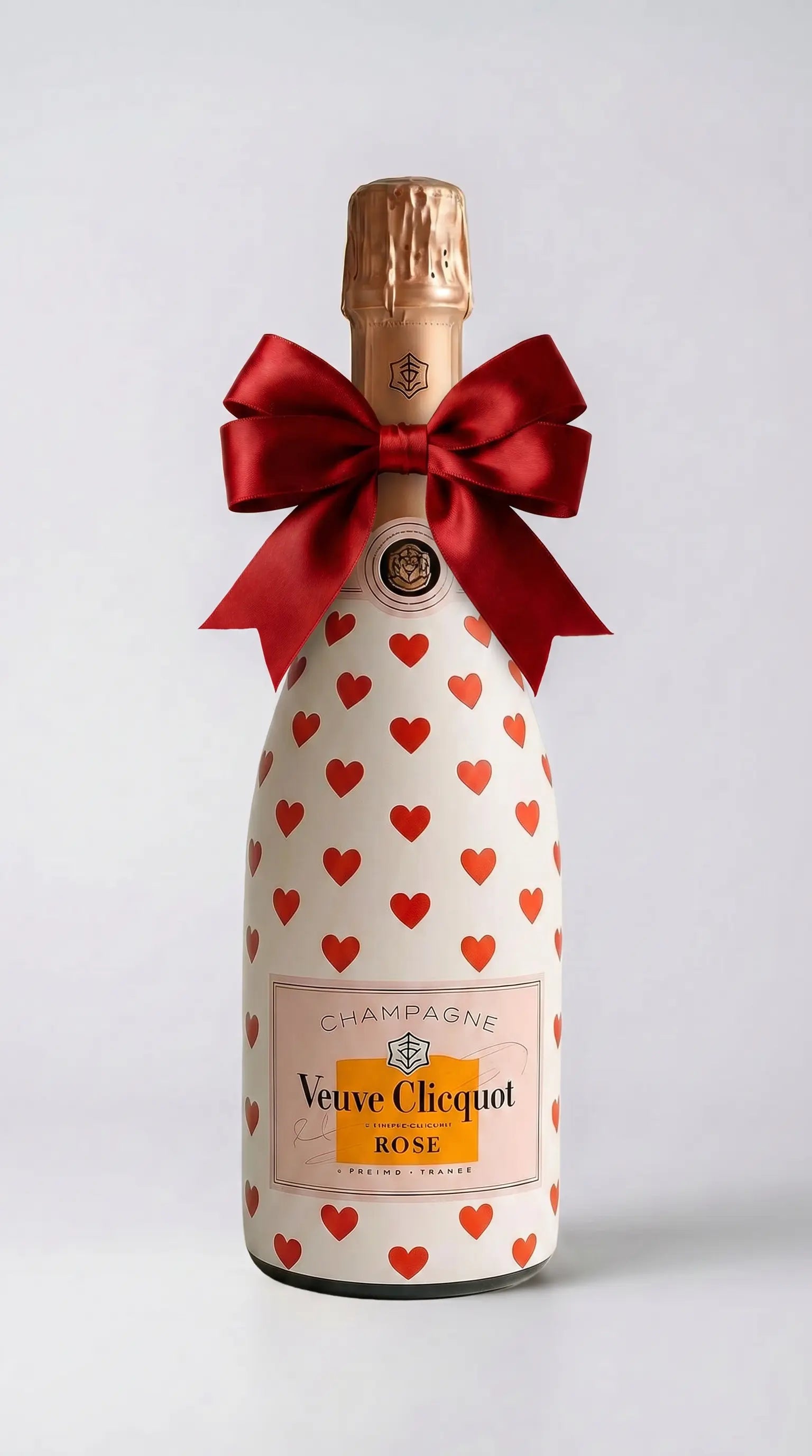 Veue Clicquot zdobena motivem srdíček
