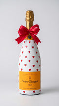 Veuve Clicqout brut zdobený motivem srdíček