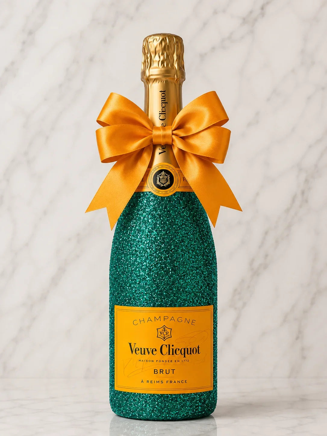 Veuve Clicquot Brut Yellow Label – Smaragdová třpytivá dárková lahev šampaňského