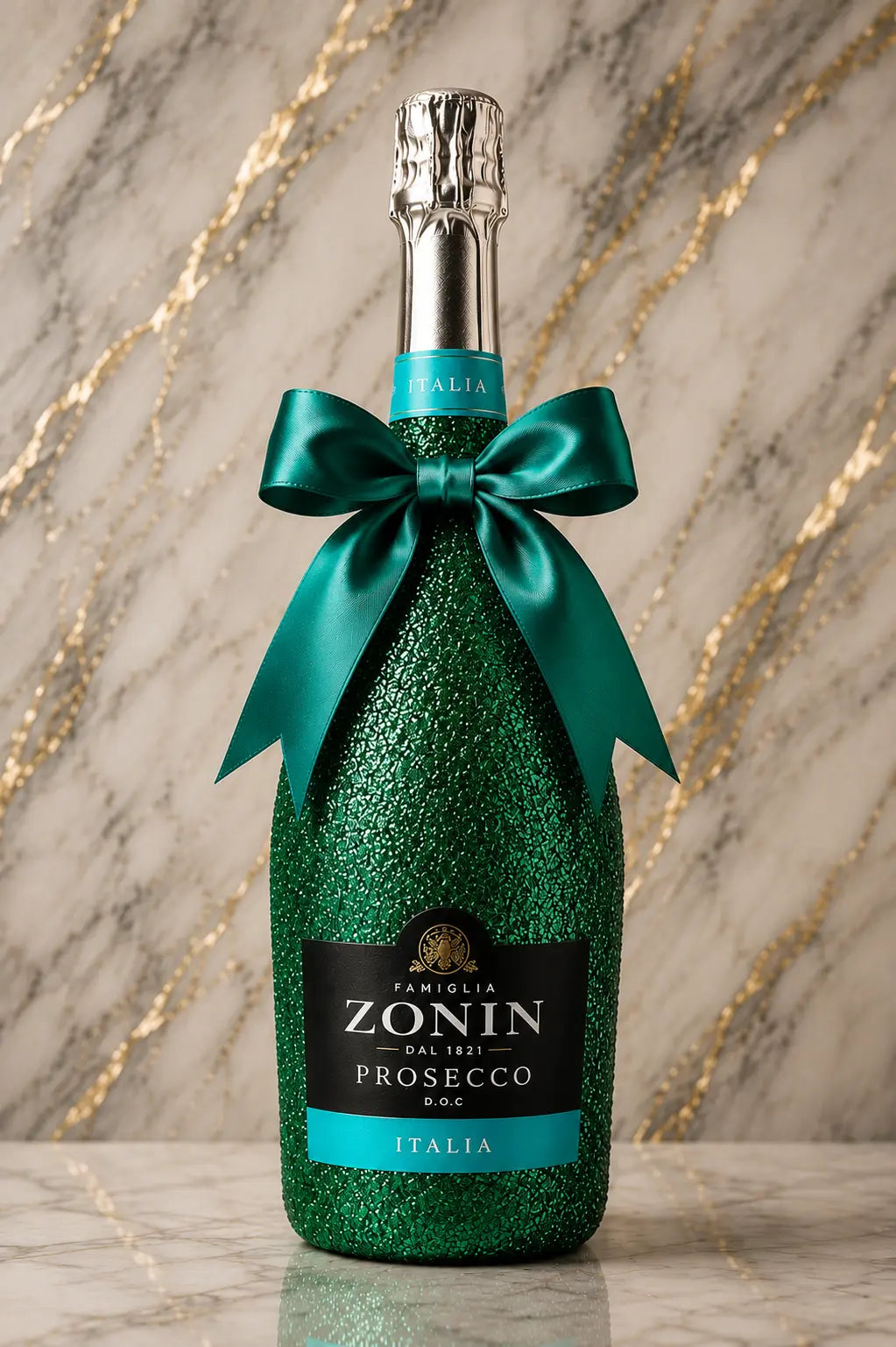 Zonin Prosecco DOC – Smaragdová třpytivá dárková lahev